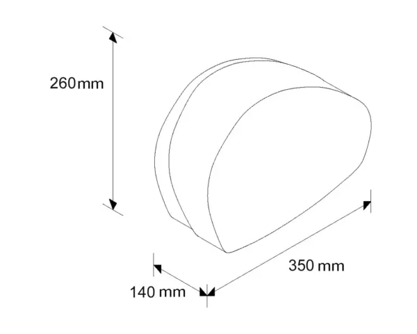 Pojemnik na papier toaletowy MERIDA MERCURY, max. śr. 20 cm, uchwyt na resztkę rolki, CZARNY Pojemnik na papier toaletowy z tworzywa ABS i stali nierdzewnej, boczne okienka