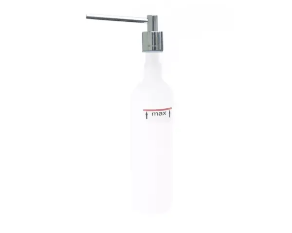 Dozownik mydła w płynie blatowy WALEC, pojemność zbiornika 1000 ml, polerowany Blatowy dozownik mydła w płynie walec 1000 ml polerowany chrom