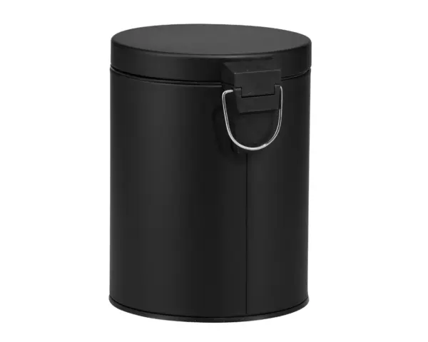KOSZ PEDAŁOWY KLASIK, POJEMNOŚĆ 5 L, METALOWY, CZARNY MATOWY Czarny matowy kosz pedałowy Klasik z otwartą pokrywą