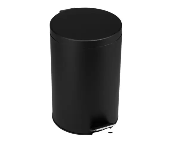KOSZ PEDAŁOWY KLASIK, POJEMNOŚĆ 12 L, METALOWY, CZARNY MATOWY Czarny matowy kosz pedałowy z ergonomicznym uchwytem do przenoszenia