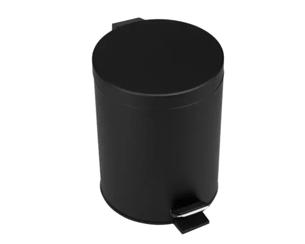 KOSZ PEDAŁOWY KLASIK, POJEMNOŚĆ 5 L, METALOWY, CZARNY MATOWY Metalowy mechanizm otwierający kosza pedałowego Klasik czarny