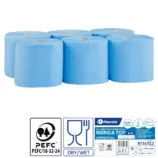 Niebieskie ręczniki papierowe w roli Merida Top Center Pull Mini dwuwarstwowe