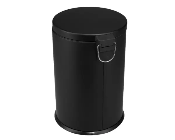 KOSZ PEDAŁOWY KLASIK, POJEMNOŚĆ 20 L, METALOWY, CZARNY MATOWY Czarny matowy kosz pedałowy 20 l z ergonomicznym uchwytem