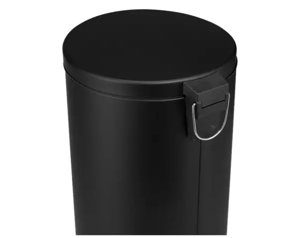 KOSZ PEDAŁOWY KLASIK, POJEMNOŚĆ 30 L, METALOWY, CZARNY MATOWY Ergonomiczny uchwyt kosza pedałowego czarny matowy metal