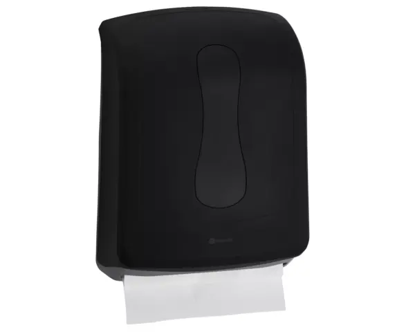 Pojemnik na ręczniki składane MAXI MERIDA AMADEUS SILKY BLACK Pojemnik na ręczniki Merida Silky Black z okienkiem kontrolnym