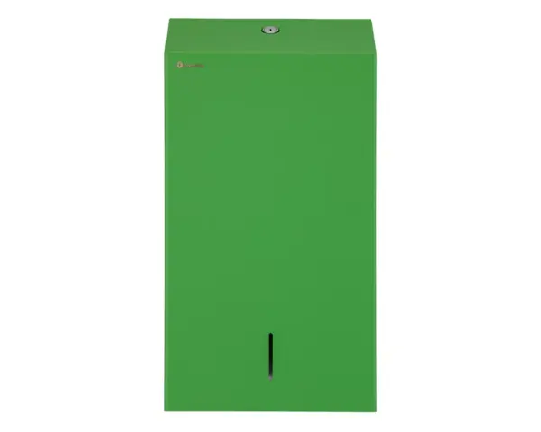 Pojemnik na ręczniki składane MERIDA STELLA SLIM GREEN LINE MEGA, zielony Zielony pojemnik na ręczniki składane ze stali nierdzewnej, pojemność 750 szt.