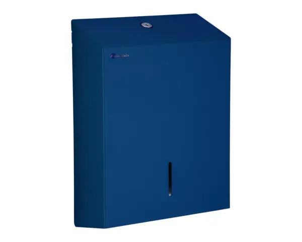 Pojemnik na ręczniki składane MERIDA STELLA SLIM BLUE LINE MAXI, niebieski Pojemnik Merida Stella Slim Maxi stalowy z okienkiem kontrolnym