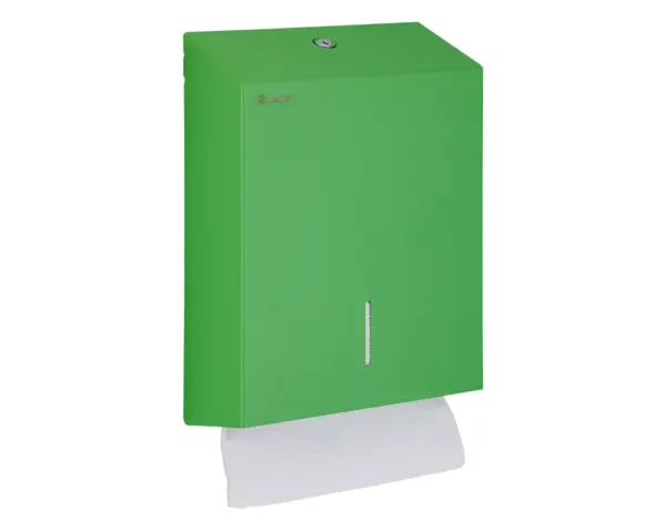 Pojemnik na ręczniki składane MERIDA STELLA SLIM GREEN LINE MAXI, zielony Zamek bębenkowy zlicowany z powierzchnią pojemnika Merida Stella Slim Maxi