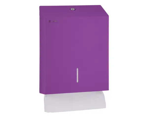Pojemnik na ręczniki składane MERIDA STELLA SLIM VIOLET LINE MAXI, fioletowy Stalowy pojemnik na ręczniki składane z niewidocznymi zawiasami