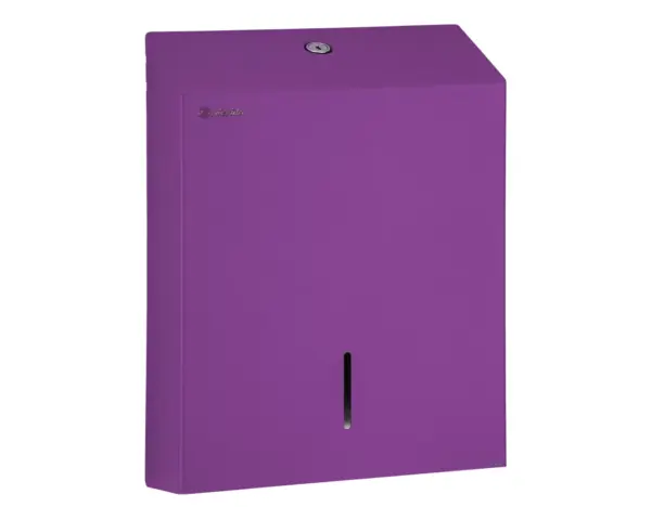 Pojemnik na ręczniki składane MERIDA STELLA SLIM VIOLET LINE MAXI, fioletowy Fioletowy pojemnik MAXI na ręczniki składane z zamkiem bębenkowym