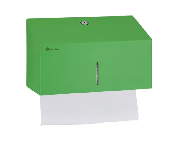 Pojemnik na ręczniki składane MERIDA STELLA GREEN LINE MINI, zielony Stalowy pojemnik na ręczniki składane Merida Stella Mini z okienkiem kontrolnym