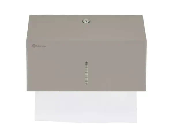 Pojemnik na ręczniki składane MERIDA STELLA STONE GREY LINE MINI, szary kamienny Pojemnik Merida Stella Stone Grey Mini widok boczny niewidoczne zawiasy