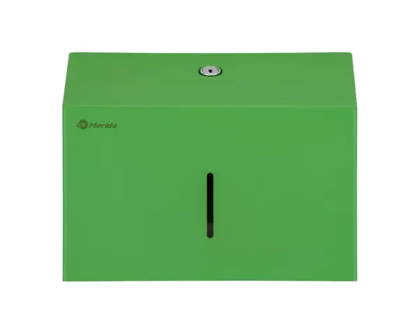 Pojemnik na ręczniki składane MERIDA STELLA SLIM GREEN LINE MINI, zielony Pojemnik MERIDA STELLA SLIM GREEN LINE MINI z okienkiem kontrolnym, ściana
