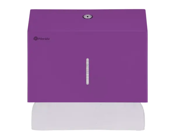 Pojemnik na ręczniki składane MERIDA STELLA SLIM VIOLET LINE MINI, fioletowy Bok pojemnika MERIDA STELLA SLIM MINI ze spawanymi i szlifowanymi łączeniami