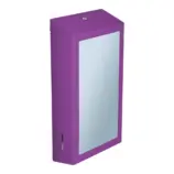 Stalowy pojemnik na ręczniki z fioletową powłoką i lustrem SuperMirror 33x17 cm