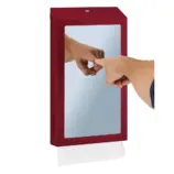 Zestaw 2w1 pojemnik na ręczniki i lustro ze stali SuperMirror, kolor czerwony