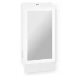 Komplet pojemnik i lustro Merida Stella Slim White Line Mega Combo na ścianie