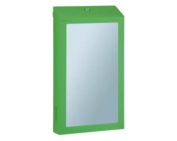 Pojemnik na ręczniki składane z lustrem ze stali SuperMirror „2w1" MERIDA STELLA SLIM GREEN LINE MEGA COMBO, zielony Zielony pojemnik na ręczniki składane ze stali nierdzewnej 750 szt.