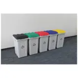 Plastikowy kosz do segregacji 33 l bez pokrywy widok ogólny
