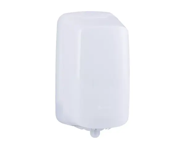 Pojemnik na ręczniki w roli MERIDA HARMONY za 50 zł netto przy zakupie 2 opakowań ręczników w roli MERIDA OPTIMUM MINI ROB205 (24 x 60 m = 1 440 m) Pojemnik na papier toaletowy MERIDA HARMONY CENTER PULL, biały transparentny