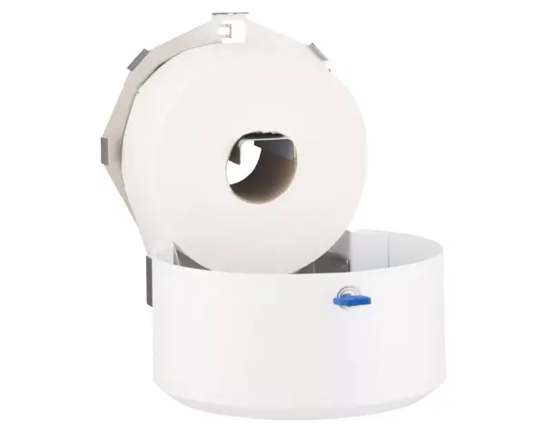 Pojemnik na papier toaletowy MERIDA STELLA WHITE LINE MINI, średnica papieru do 19 cm, biały Pojemnik Merida Stella White Mini stal nierdzewna średnica papieru do 19 cm