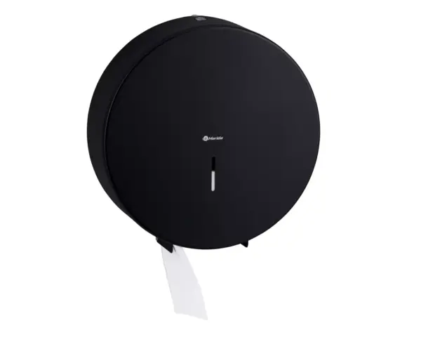 Pojemnik na papier toaletowy MERIDA STELLA BLACK LINE MEGA, średnica papieru do 28 cm, czarny Czarny pojemnik na papier toaletowy Merida Stella MEGA, spawane boki i niewidoczne zawiasy