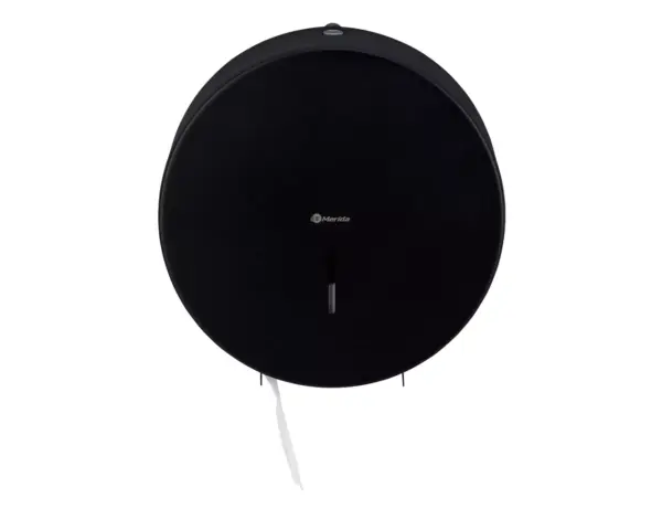 Pojemnik na papier toaletowy MERIDA STELLA BLACK LINE MAXI, średnica papieru do 23 cm, czarny Pojemnik MERIDA STELLA BLACK LINE MAXI niewidoczne zawiasy czarna stal