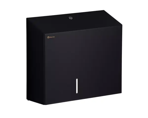 Pojemnik na papier toaletowy MERIDA STELLA BLACK LINE MAXI, średnica papieru do 23 cm, czarny Czarny pojemnik na papier toaletowy z okienkiem kontrolnym, Merida Stella