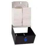 Czarny pojemnik na papier toaletowy w listkach z okienkiem kontrolnym, pojemność 900 szt.