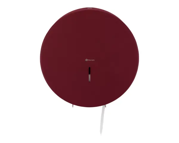 Pojemnik na papier toaletowy MERIDA STELLA RED LINE MEGA, średnica papieru do 28 cm, czerwony Czerwony pojemnik na papier toaletowy ze stali otwarty załadunek papieru