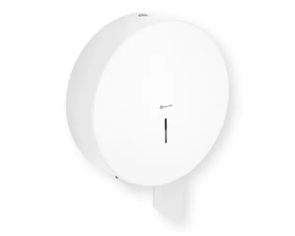 Pojemnik na papier toaletowy MERIDA STELLA WHITE LINE MEGA, średnica papieru do 28 cm, biały Pojemnik na papier Merida Stella White Line zamek zlicowany z powierzchnią