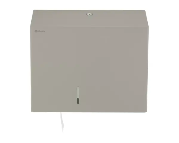 Pojemnik na papier toaletowy MERIDA STELLA STONE GREY LINE MAXI, średnica papieru do 23 cm, szary kamienny Pojemnik na papier MERIDA STELLA STONE GREY LINE otwarty, widok wnętrza