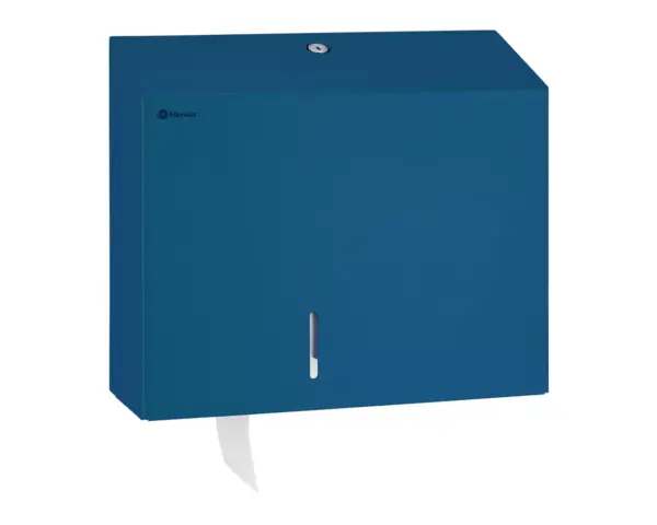 Pojemnik na papier toaletowy MERIDA STELLA BLUE LINE MAXI, średnica papieru do 23 cm, niebieski Pojemnik na papier toaletowy Merida Stella Blue Maxi widok boczny