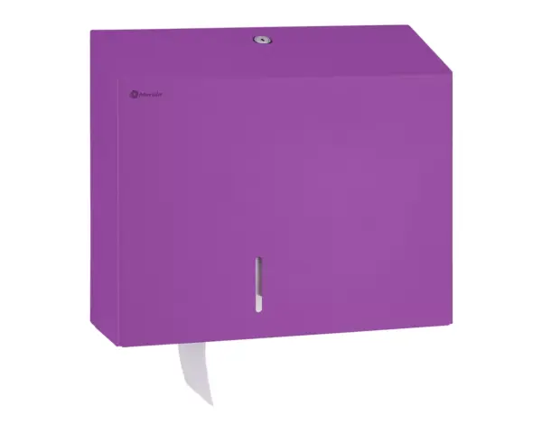 Pojemnik na papier toaletowy MERIDA STELLA VIOLET LINE MAXI, średnica papieru do 23 cm, fioletowy Pojemnik MERIDA STELLA VIOLET LINE MAXI montowany na ścianie łazienki