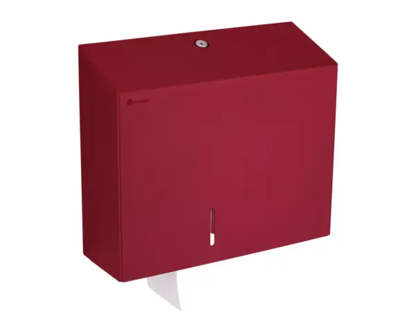 Pojemnik na papier toaletowy MERIDA STELLA RED LINE MAXI, średnica papieru do 23 cm, czerwony Pojemnik na papier toaletowy MERIDA STELLA RED LINE MAXI spawane łączenia boków