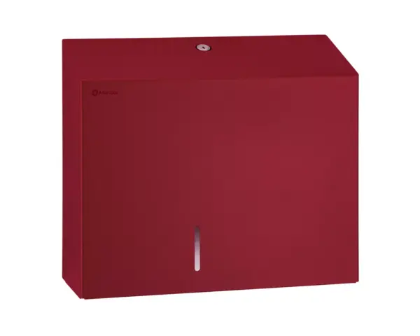 Pojemnik na papier toaletowy MERIDA STELLA RED LINE MAXI, średnica papieru do 23 cm, czerwony Pojemnik na papier toaletowy MERIDA STELLA RED LINE MAXI z zamkiem bębenkowym
