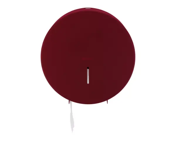 Pojemnik na papier toaletowy MERIDA STELLA RED LINE MAXI, średnica papieru do 23 cm, czerwony Otwarty pojemnik Merida Stella Red Line Maxi pokazujący wnętrze na papier