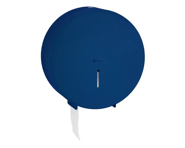 Pojemnik na papier toaletowy MERIDA STELLA BLUE LINE MAXI, średnica papieru do 23 cm, niebieski Pojemnik MERIDA STELLA BLUE LINE MAXI z niewidocznymi zawiasami niebieski
