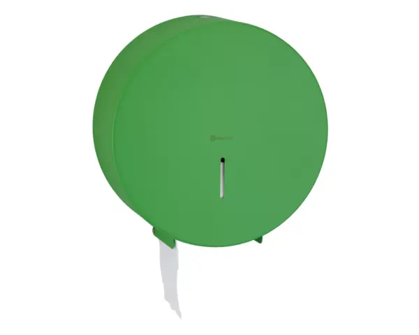 Pojemnik na papier toaletowy MERIDA STELLA GREEN LINE MAXI, średnica papieru do 23 cm, zielony Pojemnik ze stali nierdzewnej MERIDA STELLA GREEN LINE spawane łączenia boków