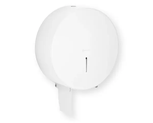 Pojemnik na papier toaletowy MERIDA STELLA WHITE LINE MAXI, średnica papieru do 23 cm, biały Pojemnik na papier toaletowy Merida Stella Maxi biały detal zawiasów