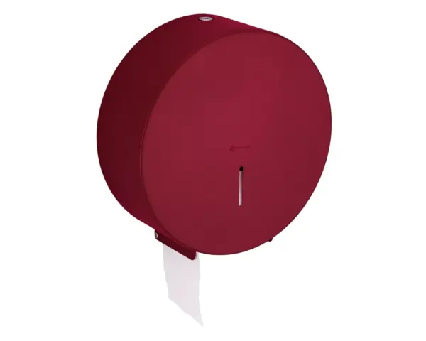 Pojemnik na papier toaletowy MERIDA STELLA RED LINE MAXI, średnica papieru do 23 cm, czerwony Czerwona strukturalna powłoka pojemnika Merida Stella Maxi ze stali nierdzewnej