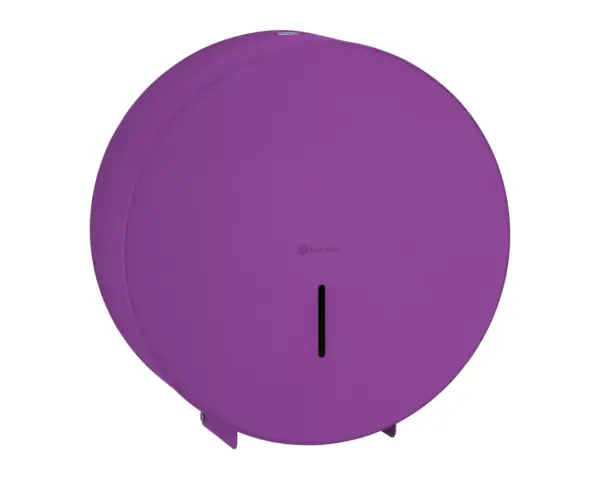 Pojemnik na papier toaletowy MERIDA STELLA VIOLET LINE MAXI, średnica papieru do 23 cm, fioletowy Fioletowy pojemnik na papier toaletowy ze stali nierdzewnej, zamek bębenkowy