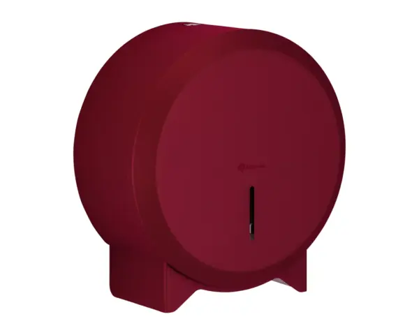 Pojemnik na papier toaletowy MERIDA STELLA RED LINE MINI, średnica papieru do 19 cm, czerwony Pojemnik Merida Stella Mini z okienkiem kontrolnym i zamkiem bębenkowym