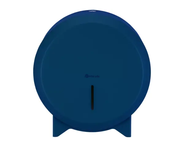 Pojemnik na papier toaletowy MERIDA STELLA BLUE LINE MINI, średnica papieru do 19 cm, niebieski Pojemnik Merida Stella Blue Line Mini otwarty widok okienka kontrolnego papieru