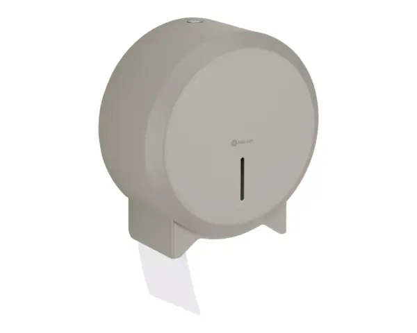 Pojemnik na papier toaletowy MERIDA STELLA STONE GREY LINE MINI, średnica papieru do 19 cm, szary kamienny Pojemnik MERIDA STELLA MINI, niewidoczne zawiasy, szara kamienna struktura powierzchni
