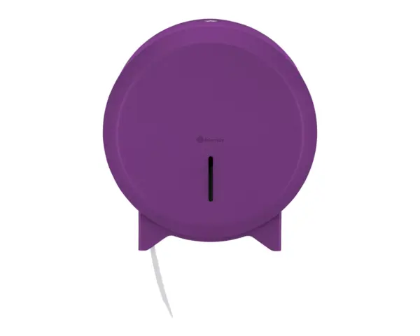 Pojemnik na papier toaletowy MERIDA STELLA VIOLET LINE MINI, śr. papieru do 19 cm, fioletowy Pojemnik MERIDA STELLA VIOLET LINE MINI otwarty, widok wewnętrzny