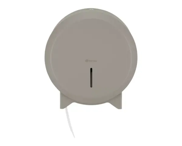 Pojemnik na papier toaletowy MERIDA STELLA STONE GREY LINE MINI, średnica papieru do 19 cm, szary kamienny Pojemnik MERIDA STELLA MINI otwarty, widok wewnątrz, średnica papieru do 19 cm