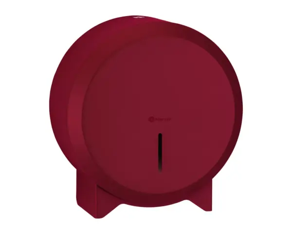 Pojemnik na papier toaletowy MERIDA STELLA RED LINE MINI, średnica papieru do 19 cm, czerwony Stalowy pojemnik na papier toaletowy z czerwoną powłoką strukturalną Merida