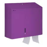 Pojemnik na papier toaletowy Merida Stella Duo Violet zamontowany na ścianie, widok boczny