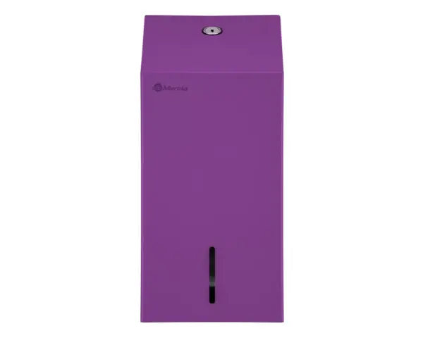 Pojemnik na papier toaletowy w listkach MERIDA STELLA VIOLET LINE, pojemność do 450 szt., fioletowy Pojemnik na papier w listkach z okienkiem kontrolnym pojemność 450 szt.